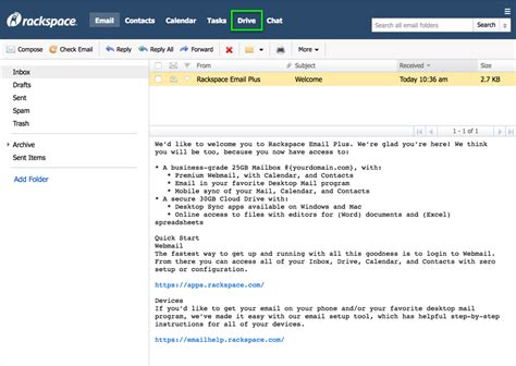 my rackspace mail.